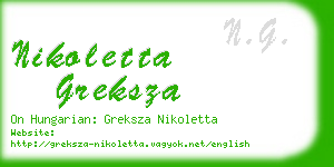 nikoletta greksza business card